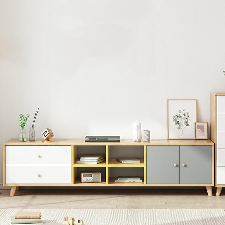 GIÁ RẺKỆ TV phối hiện đại 1m4/ Kệ tivi gỗ MDF phủ melamine cao cấp chống thấm nước KTV015