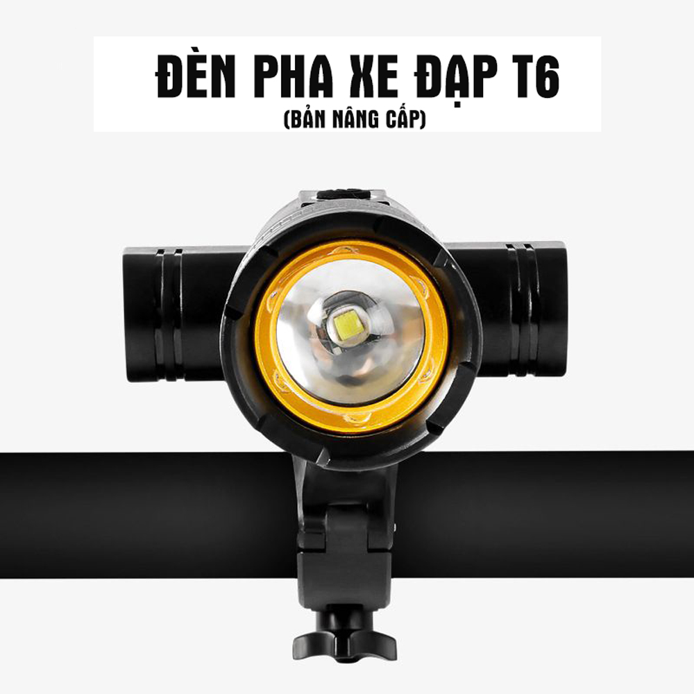 Đèn Pha Gắn Phía Trước Xe Đạp Siêu Sáng Sạc Điện USB Chống Nước (Bản Nâng Cấp Kèm Chân Đế Trượt) Mai Lee