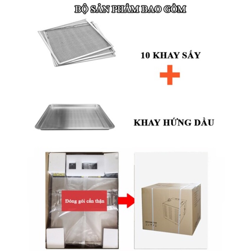 Máy sấy thực phẩm chuyên nghiệp dung tích lớn 59 lít 10 khay thương hiệu Mỹ Septree ST-01 - Hàng Nhập Khẩu