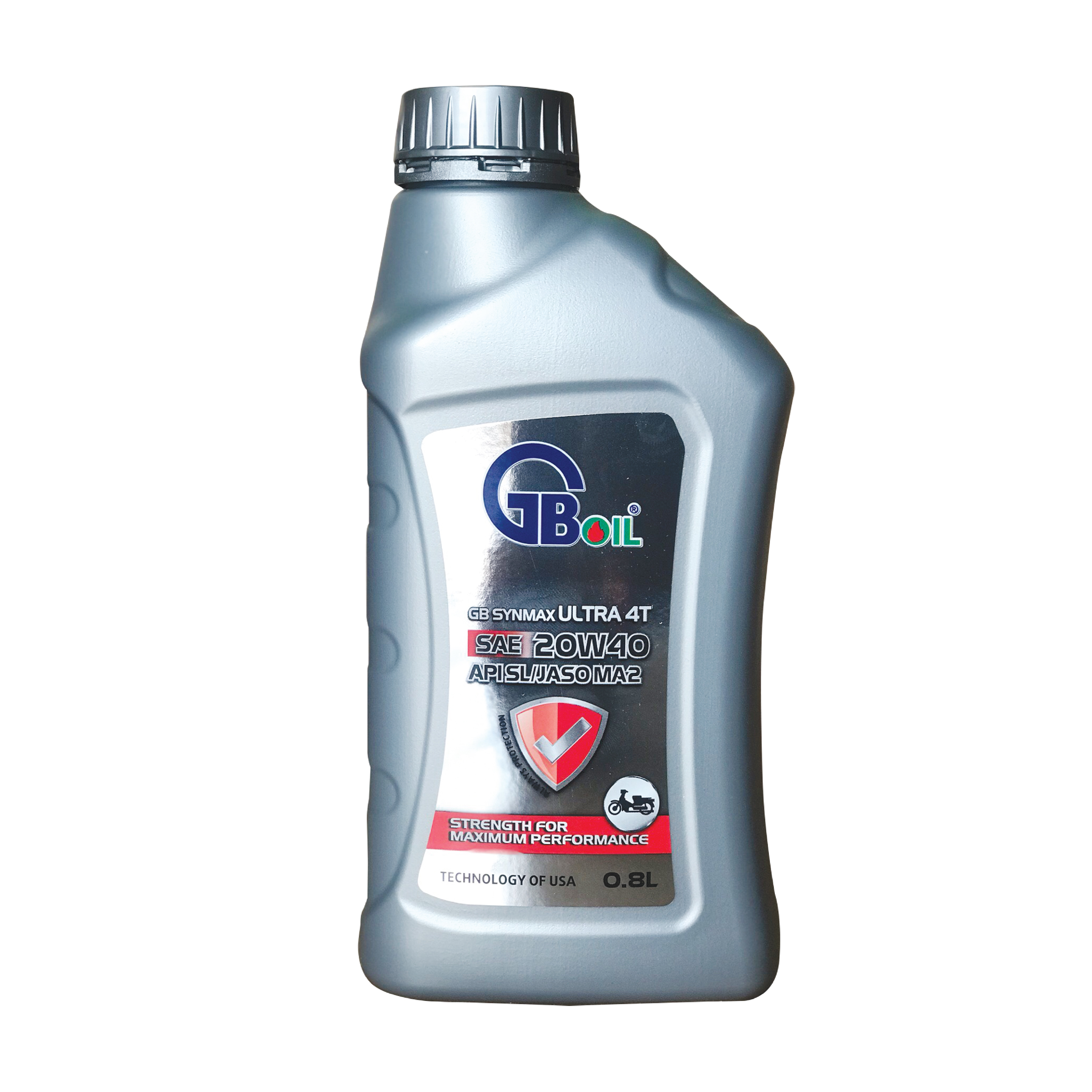 DẦU NHỚT XE MÁY BÌNH 0.8L - GB SynMax Ultra 4T, SAE 20W40, API-SL, JASO MA2