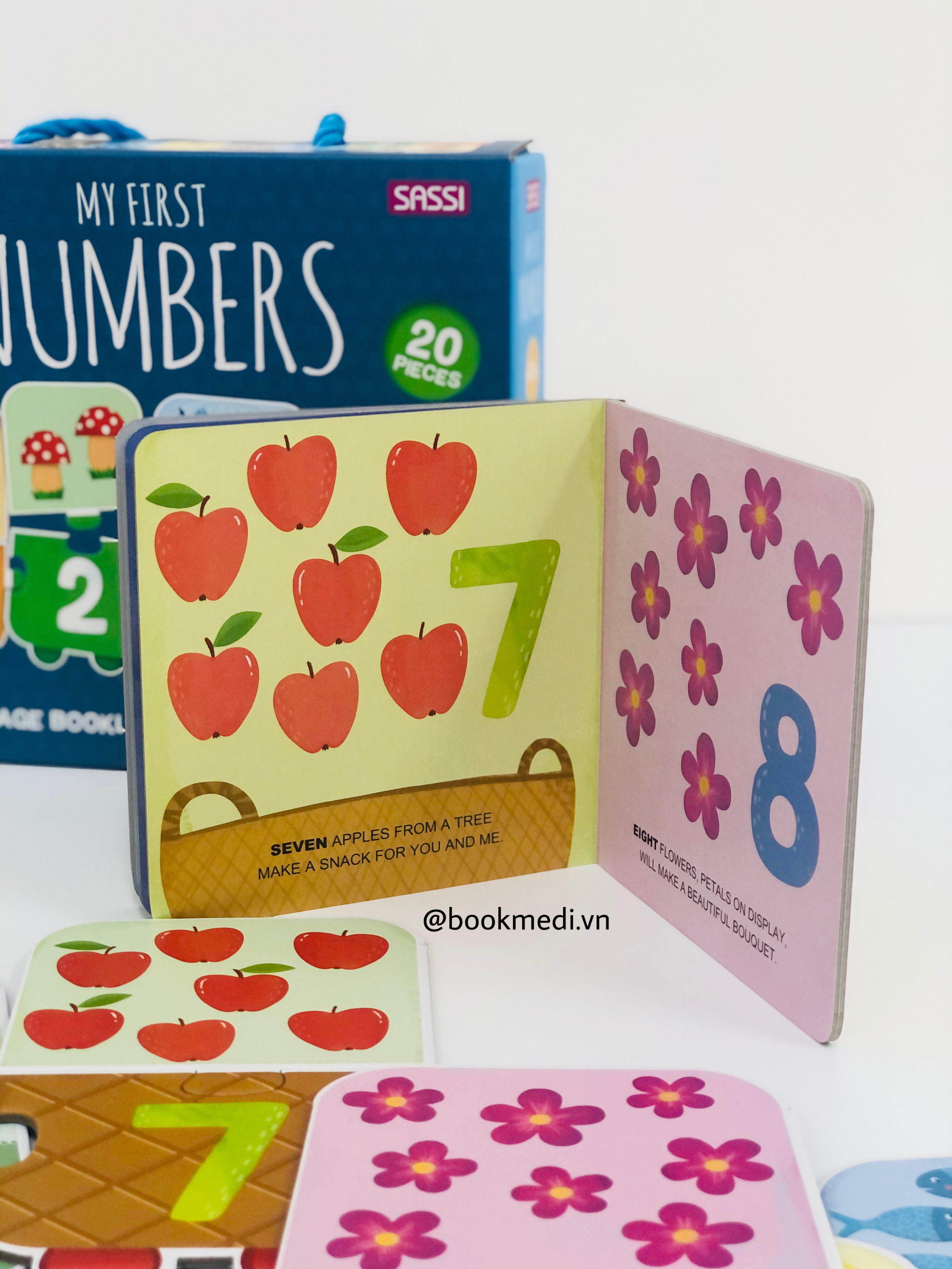 Bộ đồ chơi ghép hình + sách giúp bé học số đếm - Steam - My First Numbers