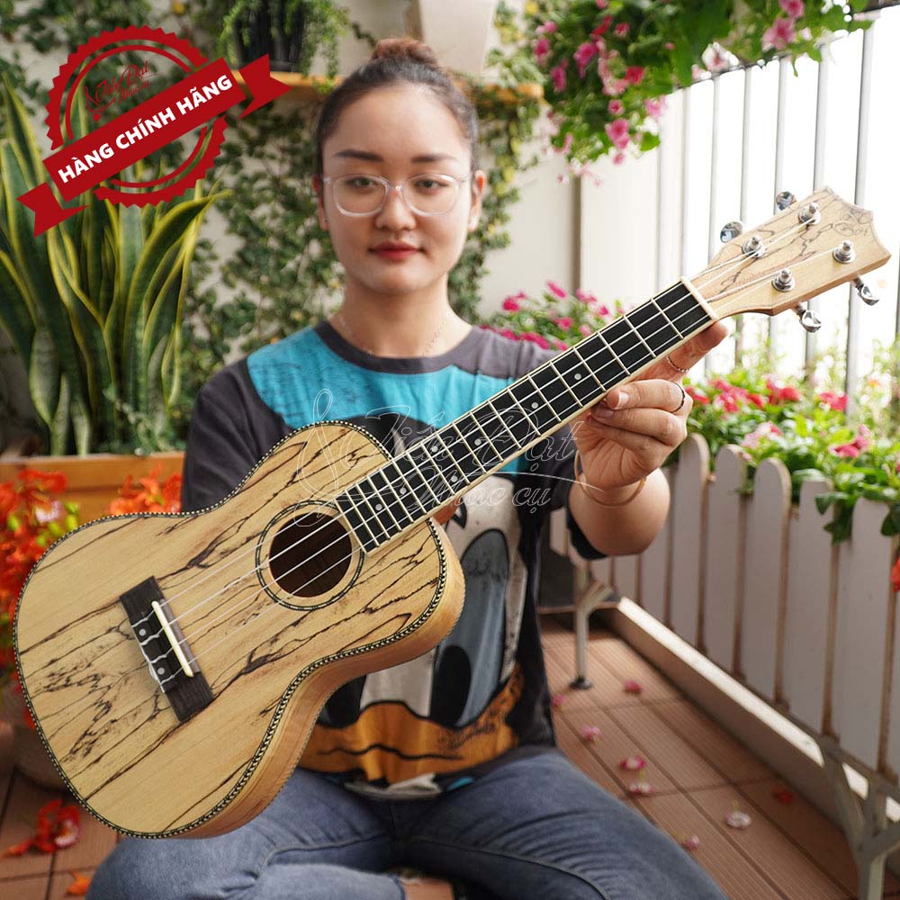 Đàn Ukulele Concert Chard U-24I, Mặt Đàn Gỗ Vân Mộc - Hàng Chính Hãng