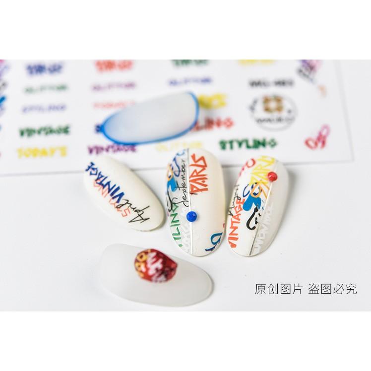 Sticker nails Magico chữ - hình dán móng 3D 483