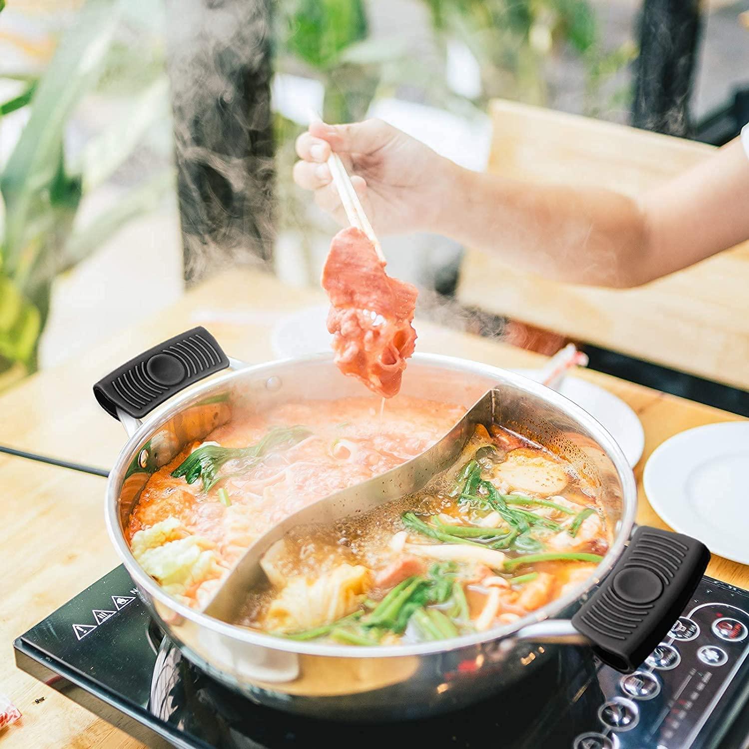 6 mảnh tay cầm silicone cho nồi có khả năng chịu nhiệt, tay cầm găng tay giẻ, tay cầm bằng chap silicon xử lý tay cầm tay, tay cầm tay cầm tay cầm tay cầm cho vỏ lò bảo vệ ngón tay