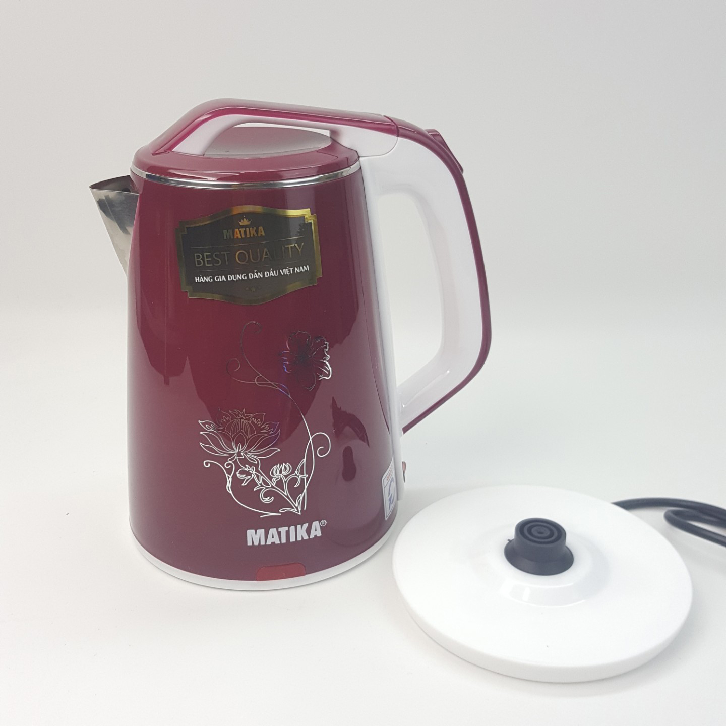 Ấm siêu tốc ủ giữu nhiệt Matika MTK-24 - hàng chính hãng