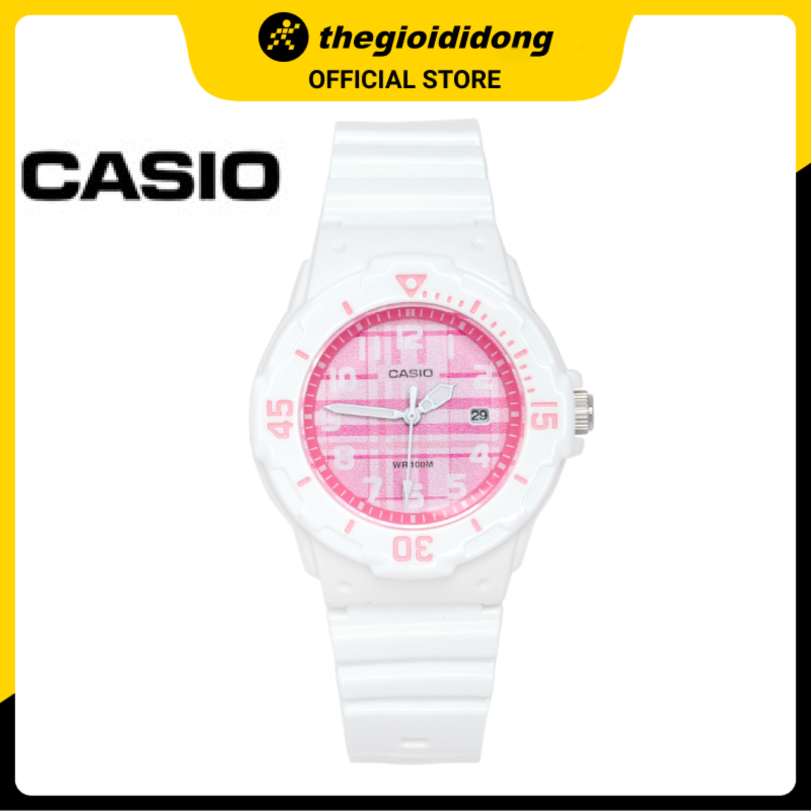 Đồng Hồ Nữ Dây Nhựa Casio LRW-200H-4CVDF - Trắng Hồng