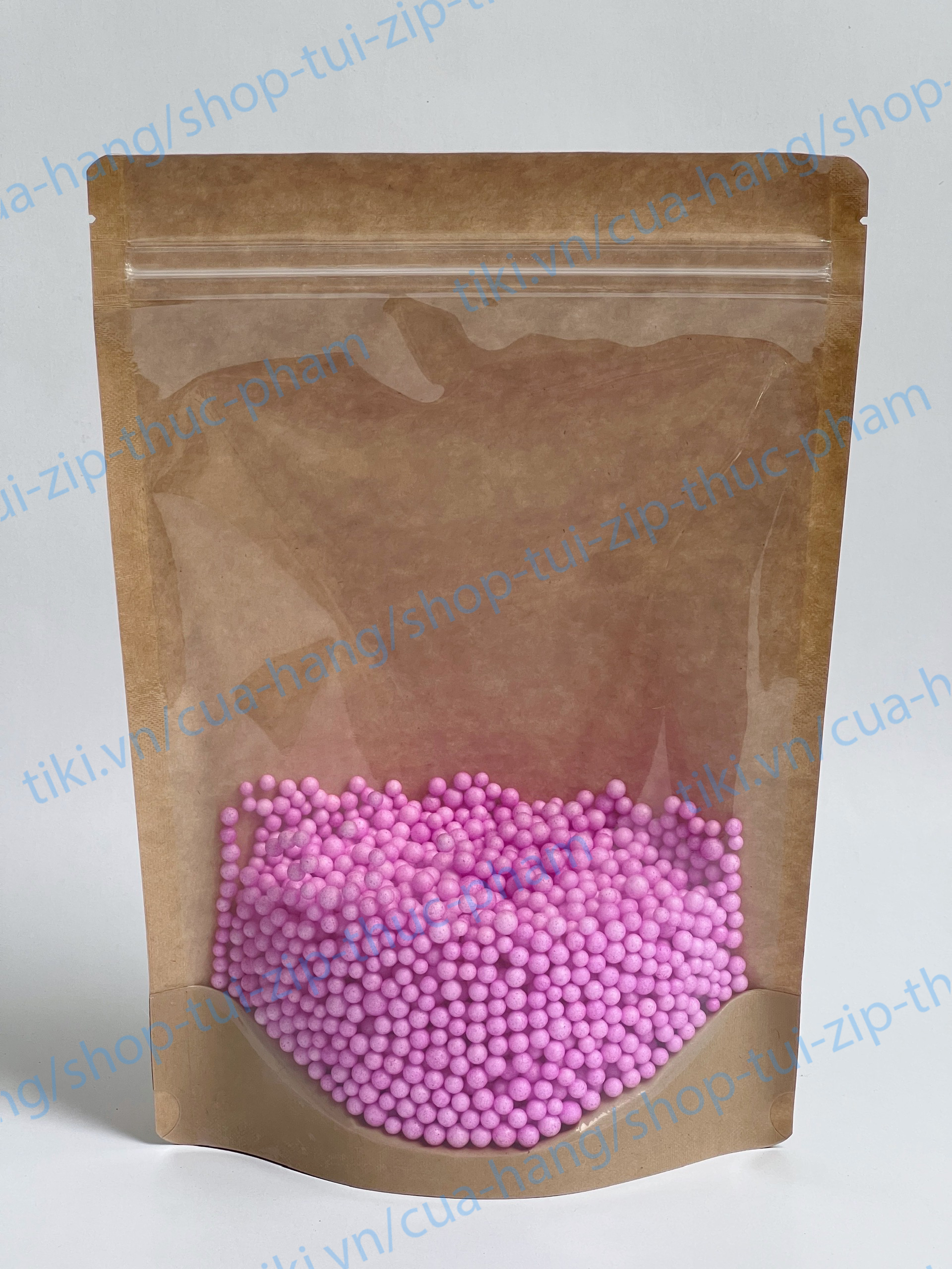 10 Túi Zip Giấy - Túi Zip zipper ziplock đáy đứng - Túi giấy đựng thực phẩm, túi đựng bánh kẹo