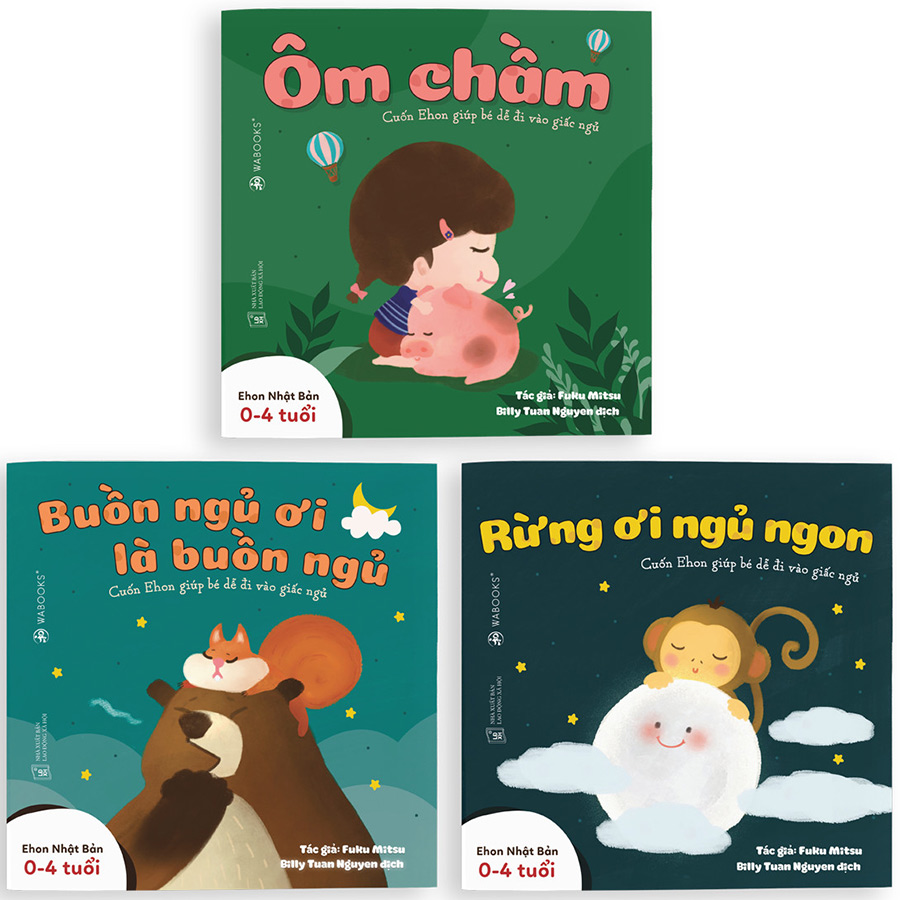 Combo 3 Cuốn Sách Ehon Buồn Ngủ Ơi Là Buồn Ngủ Dành Cho Trẻ Từ 0 - 4 Tuổi