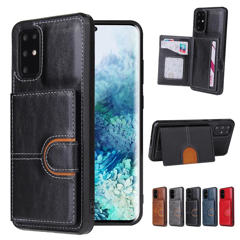 Ốp điện thoại da nam châm phối ví đựng thẻ retro dành cho Huawei P40 P30 Pro