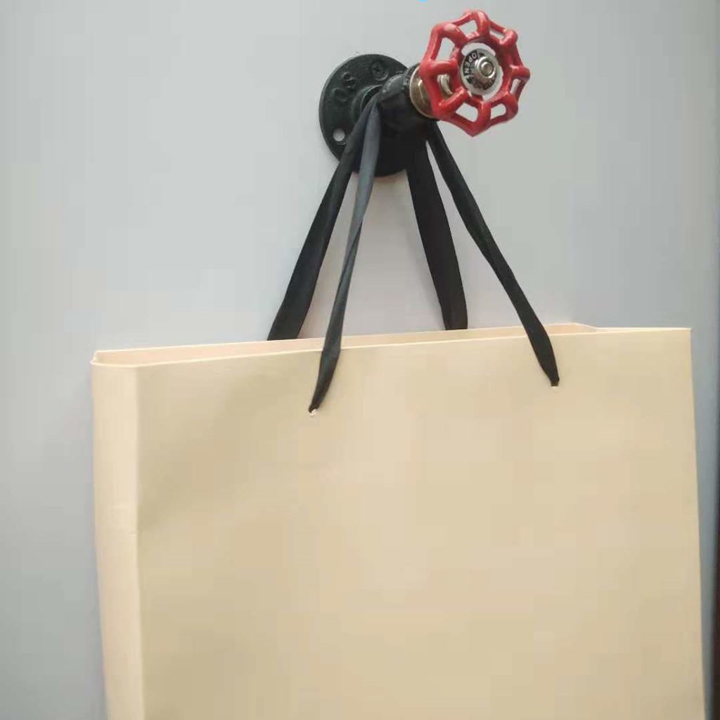 Industrial Wall Hook Rustic Iron Pipe Wall Mounted Towel Hook Coat Hanger A