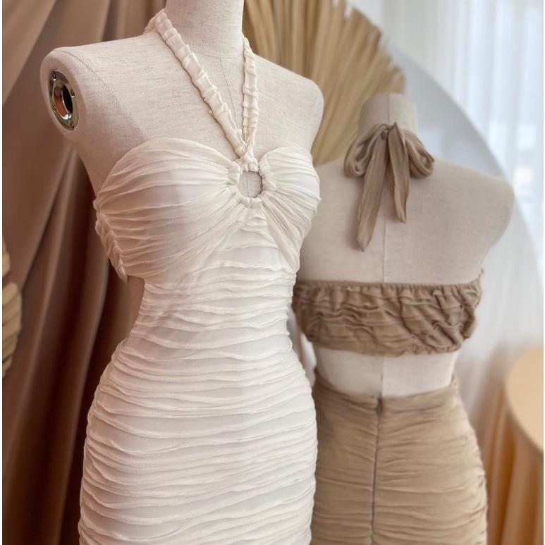 Đầm body dây yếm khoen ngực cực quyến rũ sexy