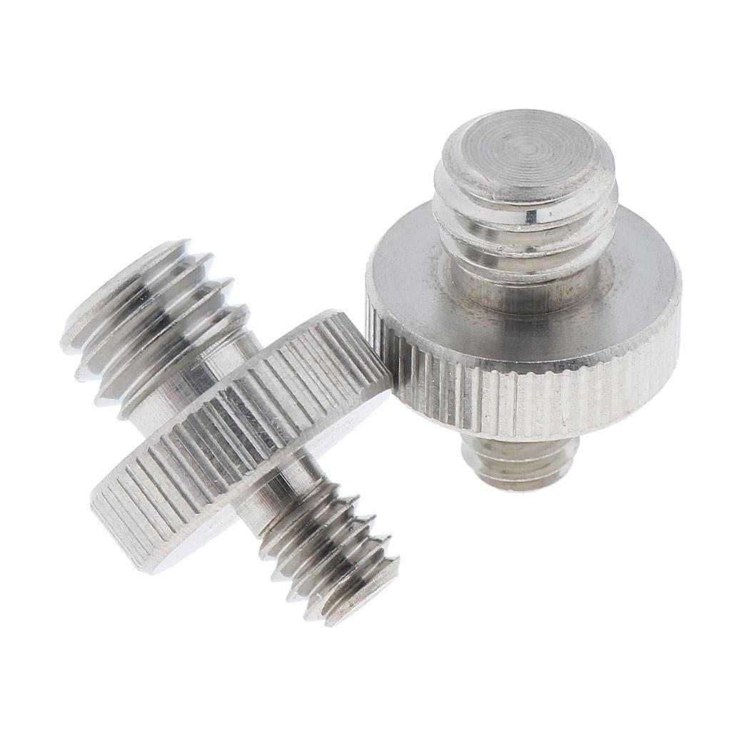 1/4"-20 Male to 3/8"-16 Male Screw Converter Adapter for Camera Tripod Mounting