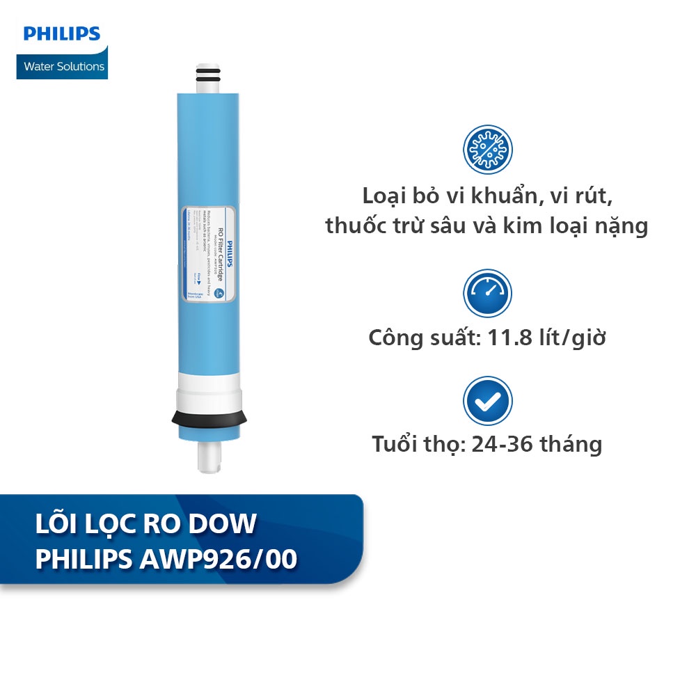 Bộ lõi lọc thay thế máy lọc nước Philips ADD8976 - Combo 24 tháng