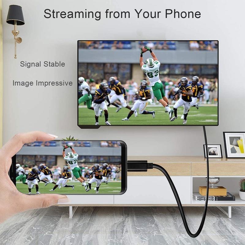 Cáp chuyển đổi 1.8M USB 3.1 Type C sang HDMI 4K Thunderbolt 3 30Hz/60Hz thích hợp cho MacBook Pro/Air/iPad Pro 2018 2