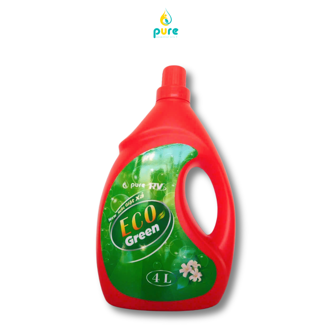 Nước Giặt Xả Sinh Học Thiên Nhiên Eco Green - Giặt Sạch Tự Nhiên - Lưu Hương Thơm Cả Ngày - CAN 4L