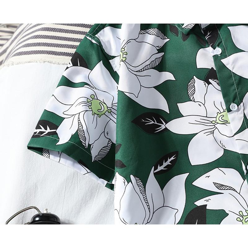 Áo Sơ Mi Tay Ngắn Dáng Rộng In Hoa Thời Trang Mùa Hè Cho Nam