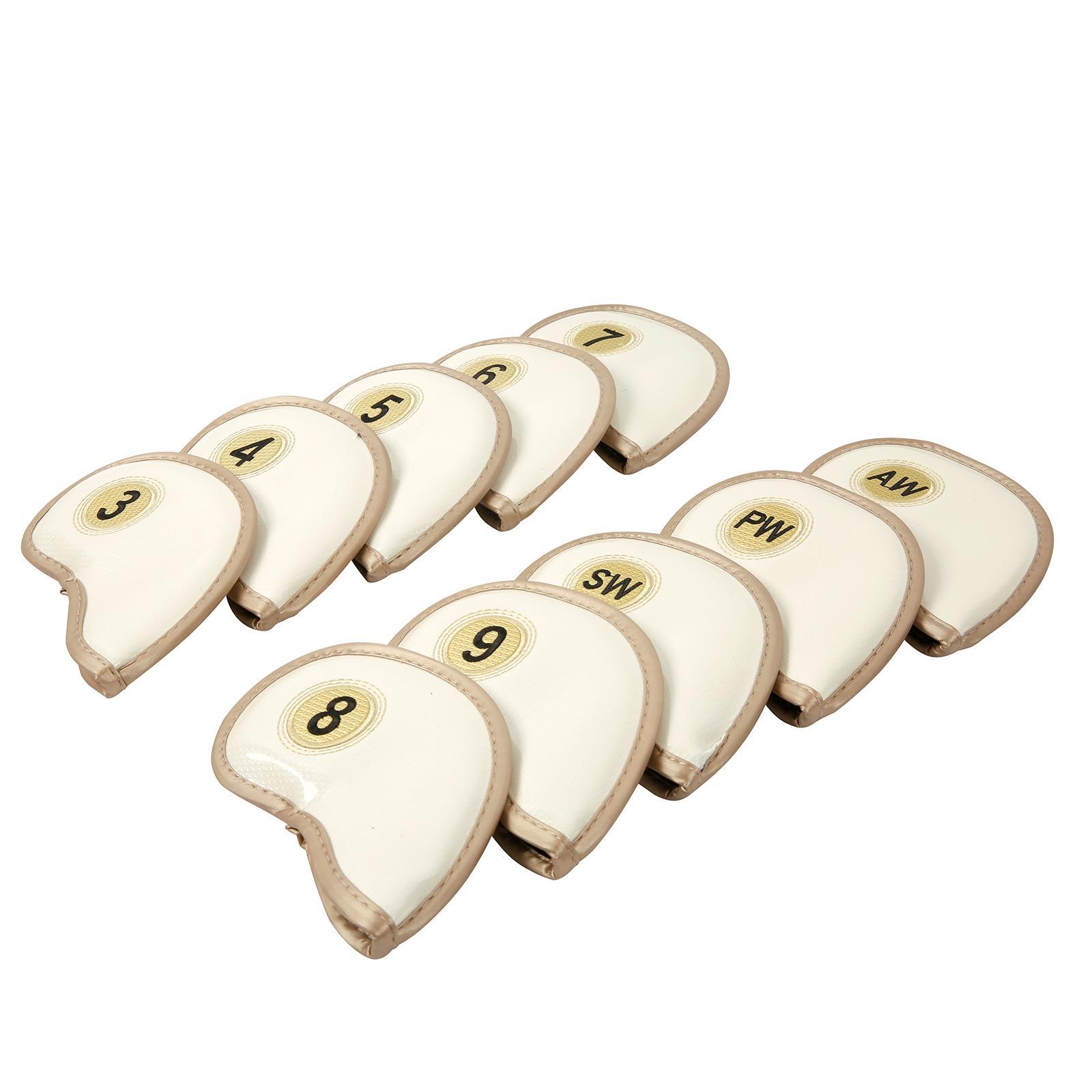 10 Pieces Iron Headcovers Golf Clubs Protector Durable for Golf Clubs Irons