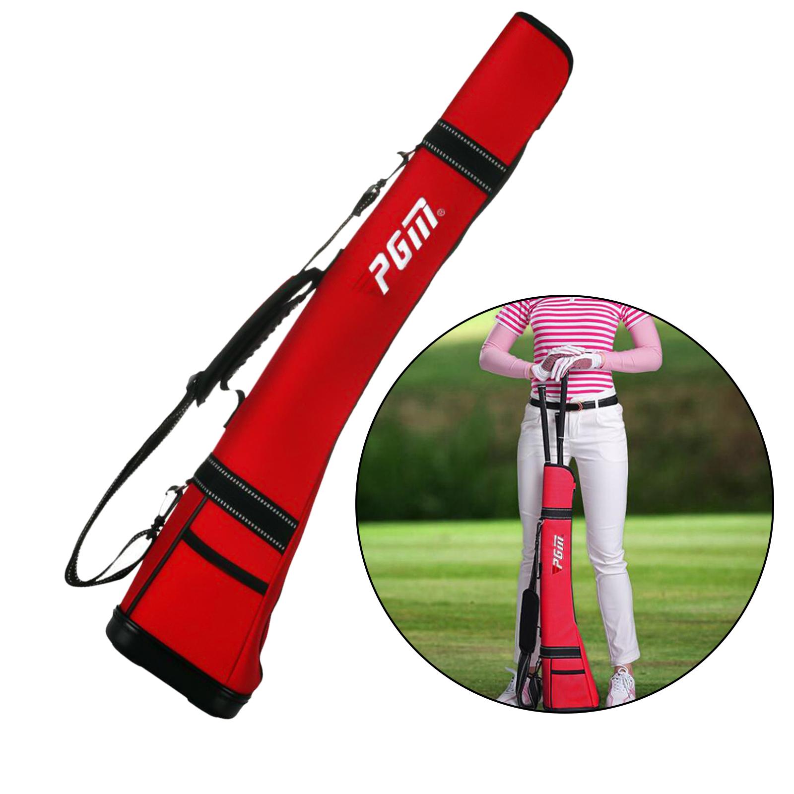Professional Golf Sunday Bag with Side Mesh Pockets & Adjustable Sling Strap Golf Carry Bag for Golf Course, Travel, Driving Range