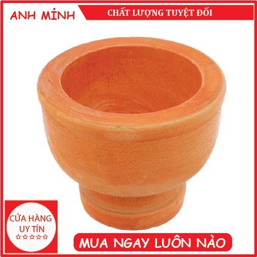 Bộ chày giã cối gỗ cao cấp Bộ chày cối gỗ hình lu tiện dụng trong nhà bếp cao cấp cỡ lớn