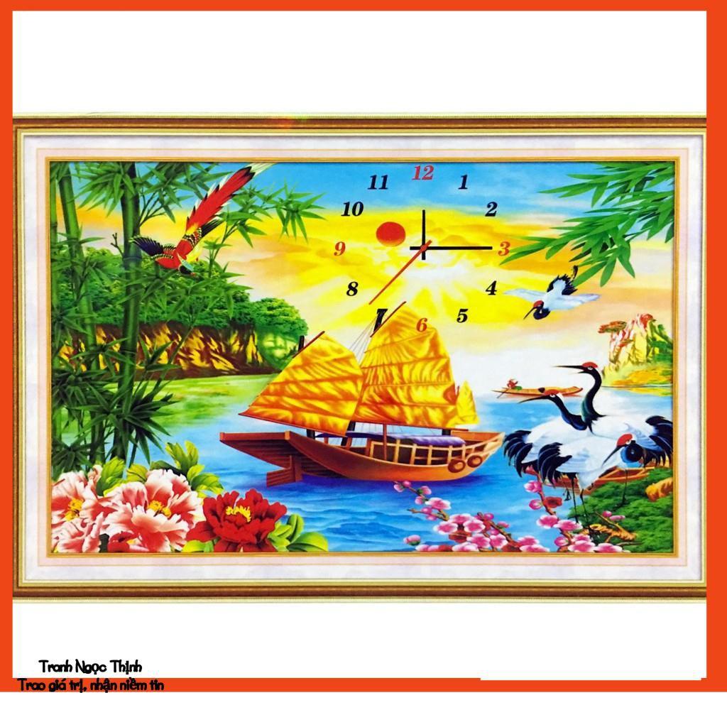 Tranh đính đá cao cấp 5D- Đồng hồ