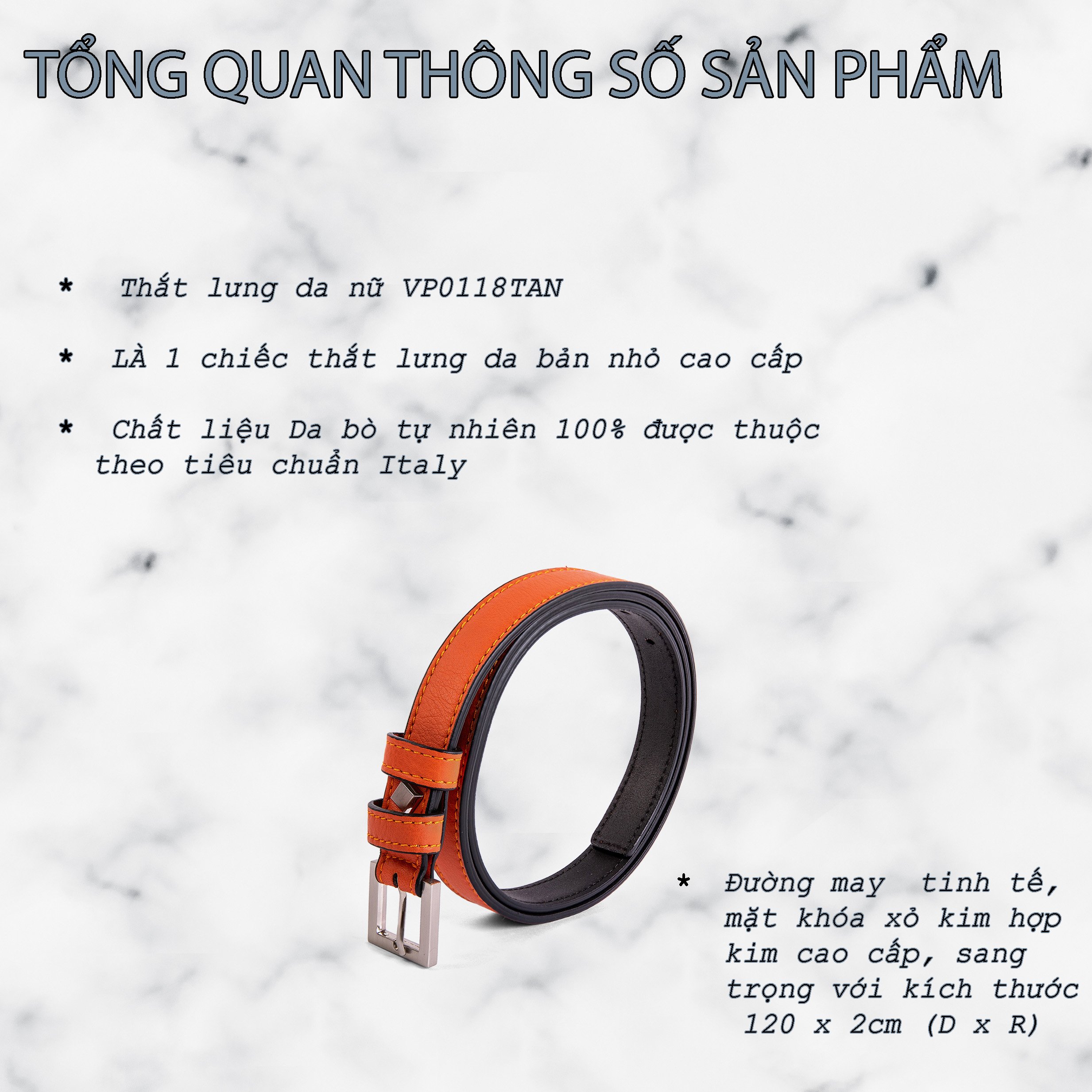 THẮT LƯNG DA NỮ - VP0118TAN