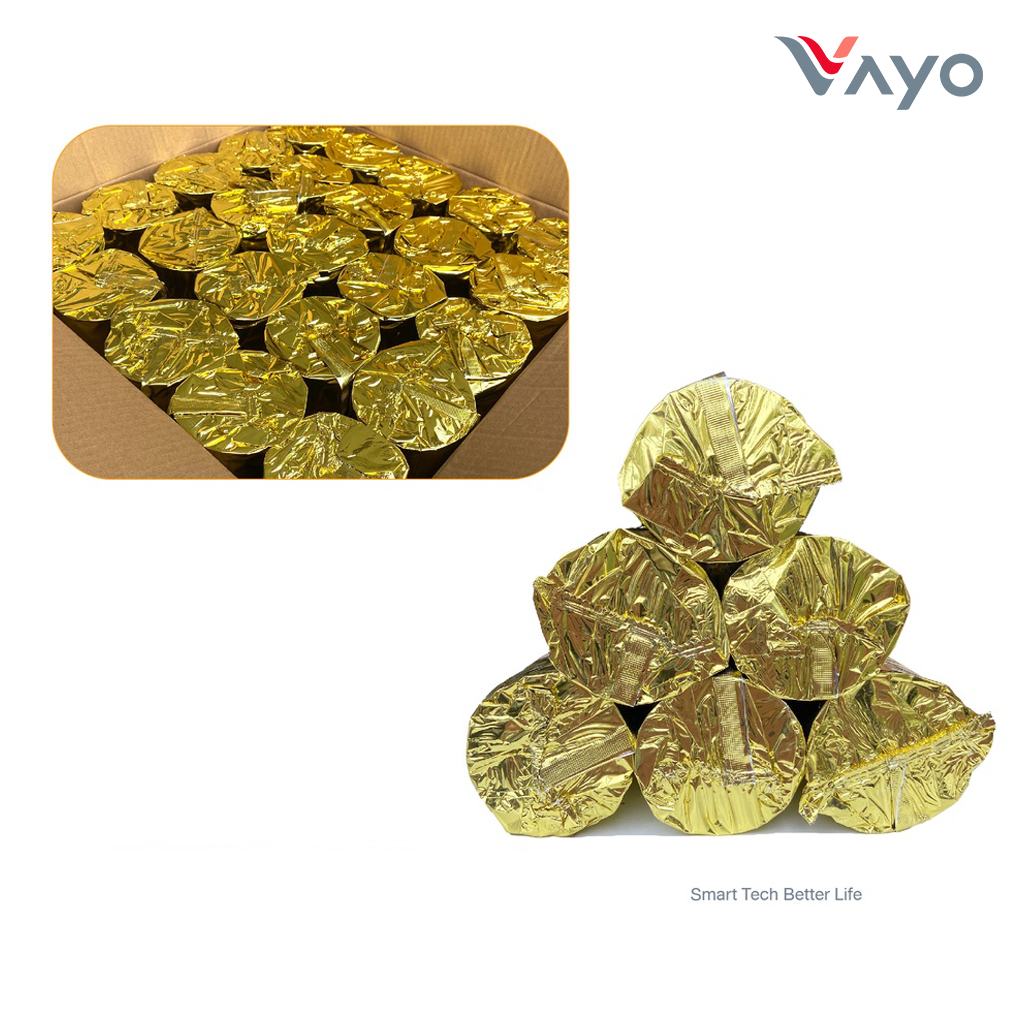 Giấy in nhiệt Giấy in bill VAYO Khổ 80 x 80 mm - định lượng 65gsm - In rõ nét - Lõi siêu nhỏ - Hàng chính hãng