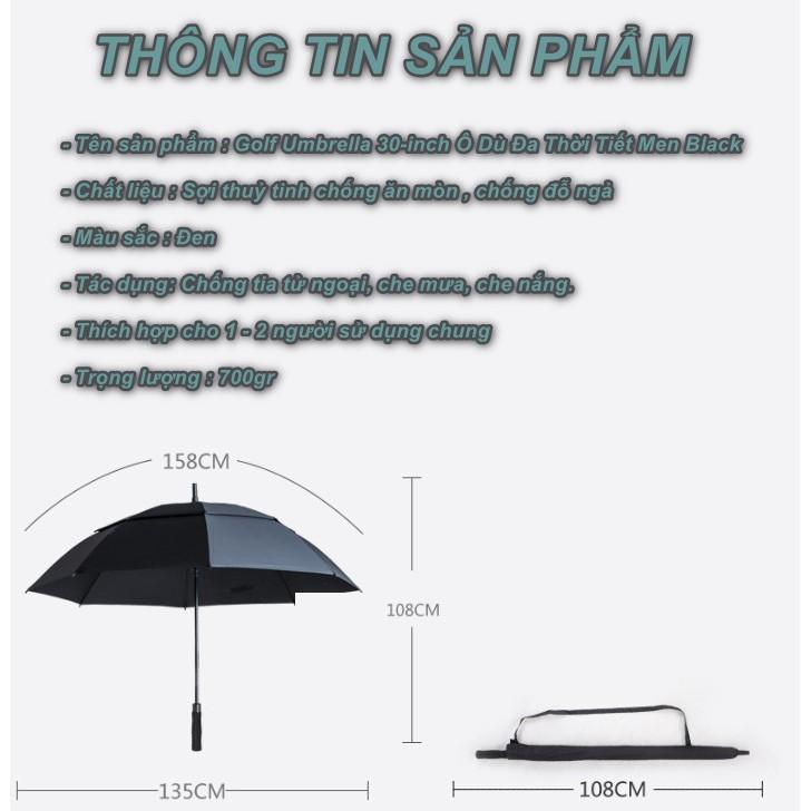 Golf Umbrella 30-inch Ô Dù Đa Thời Tiết Men Black - Home and Garden