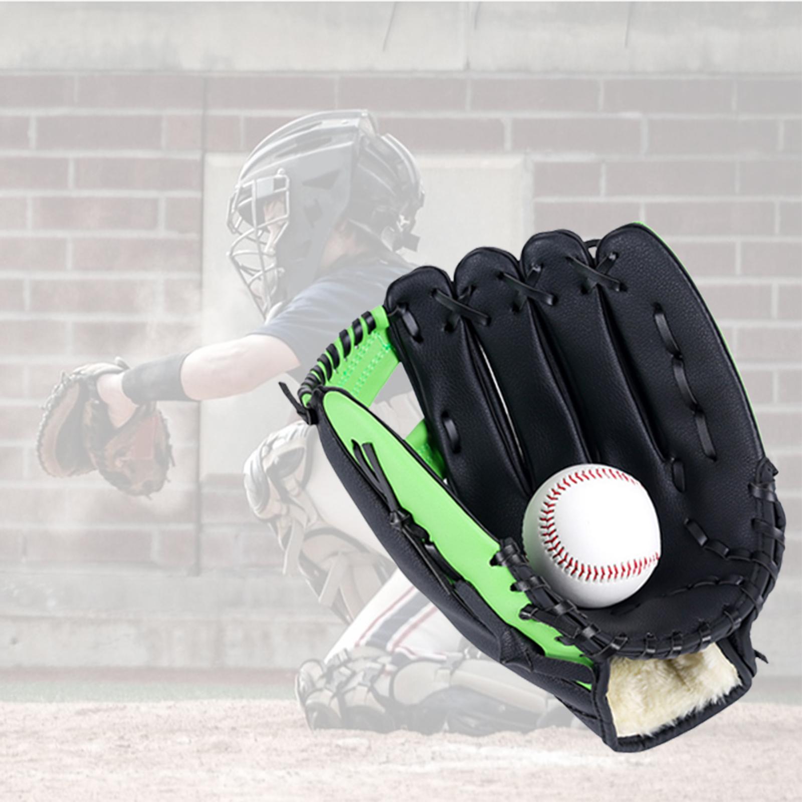 Adjustable Baseball Gloves with Soft Leather Thickening Pitcher Softball Gloves for Child Teens Adult Left Hand Throw, Left Hand Glove