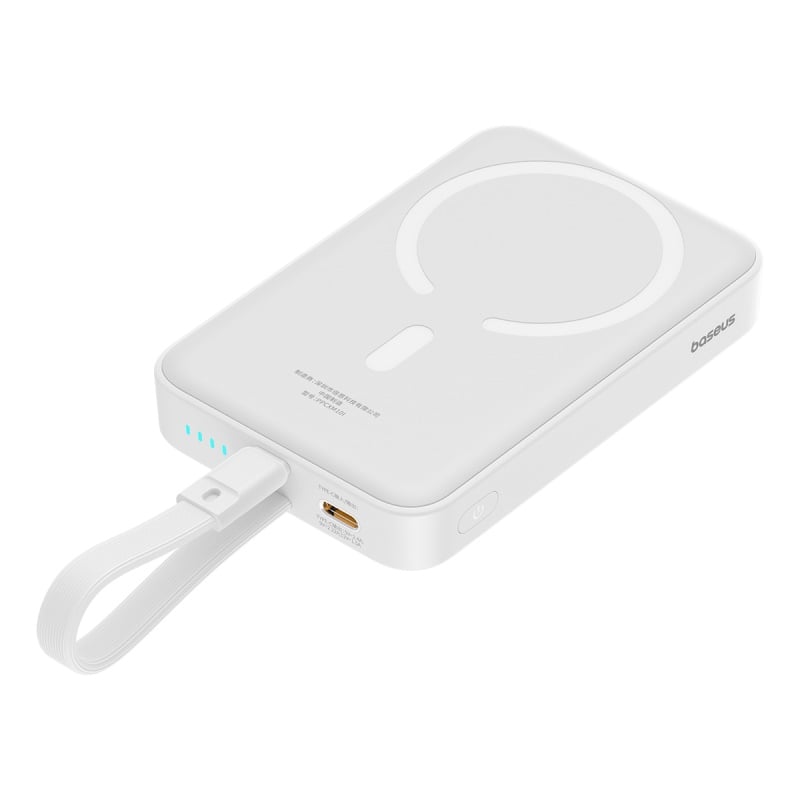 Pin Sạc Không Dây Tích Hợp Nam Châm Baseus Magnetic Mini Wireless 10000mAh 20W (tích hợp sẵn cáp IP) - Hàng chính hãng