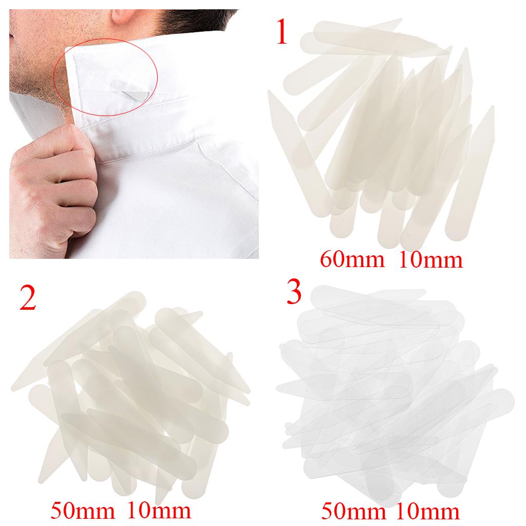 200pcs Plastic Collar Stays Shirts Inserts For Mens Business Dress 6cm Beige