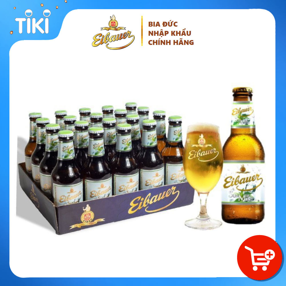 [BIA ĐỨC NHẬP KHẨU] Thùng 20 Chai Bia Trái Cây EIBAUER SUMMER MINT 2.5% 250ml - Hương Vị Bạc Hà The Mát Sảng Khoái - Bia Đức Nhập Khẩu Chính Hãng