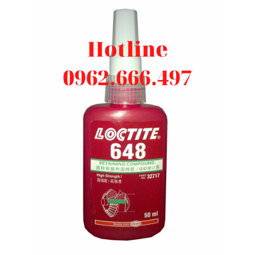 Keo khoá ren , chống xoay Loctite 648 - dung tích 50ml và250ml