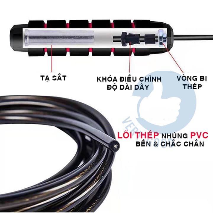 DÂY NHẢY LÕI THÉP GIẢM CÂN ĐỐT MỠ BỤNG HIỆU QUẢ - 2.9M