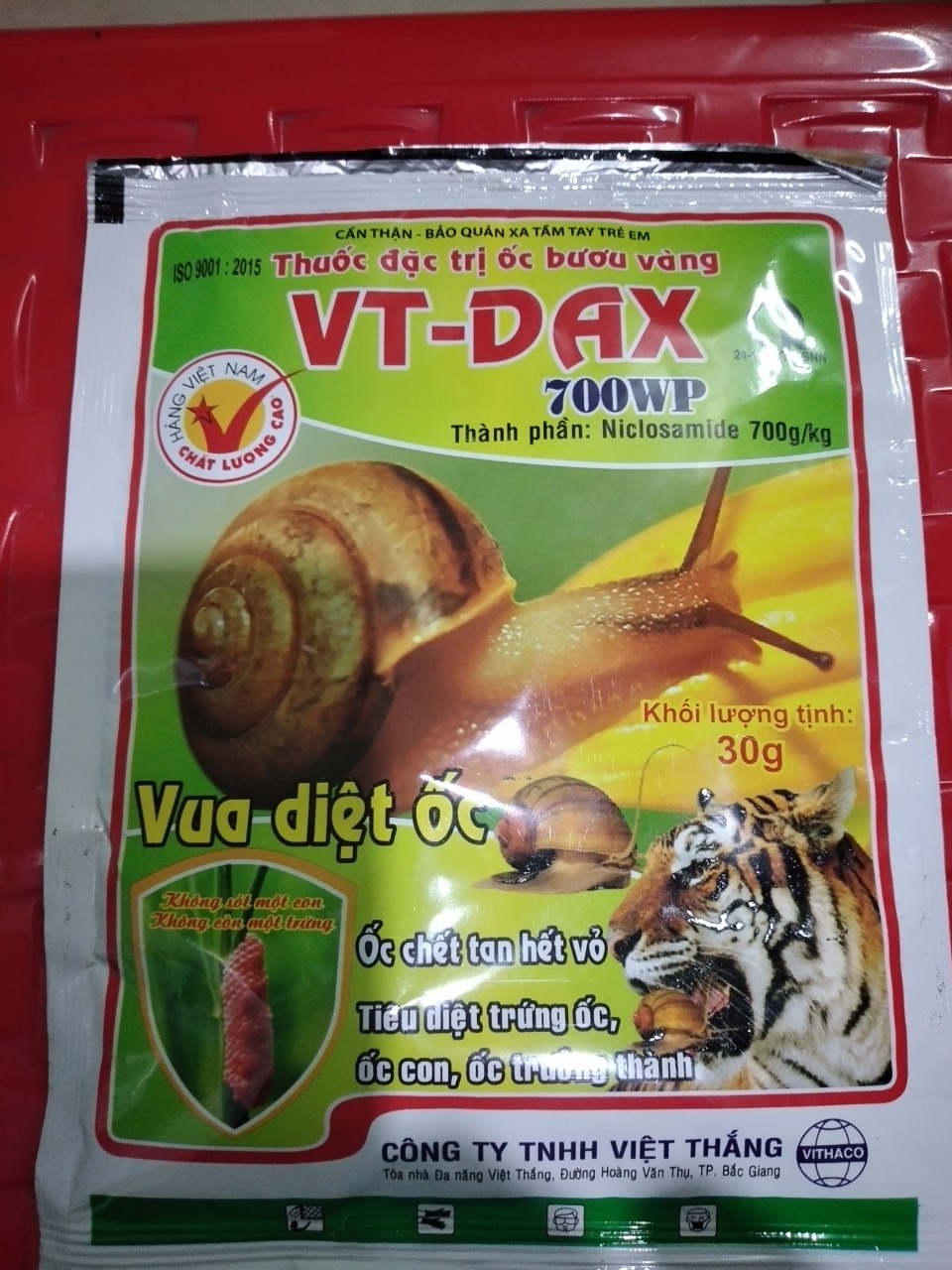 Gói VT-DAX 700WP đặc trừ ốc bươu vàng - gói 30 gram