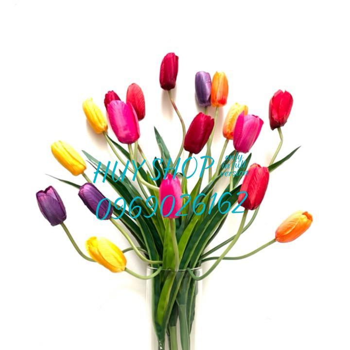 HOA GIẢ - CÀNH HOA TULIP 3 BÔNG