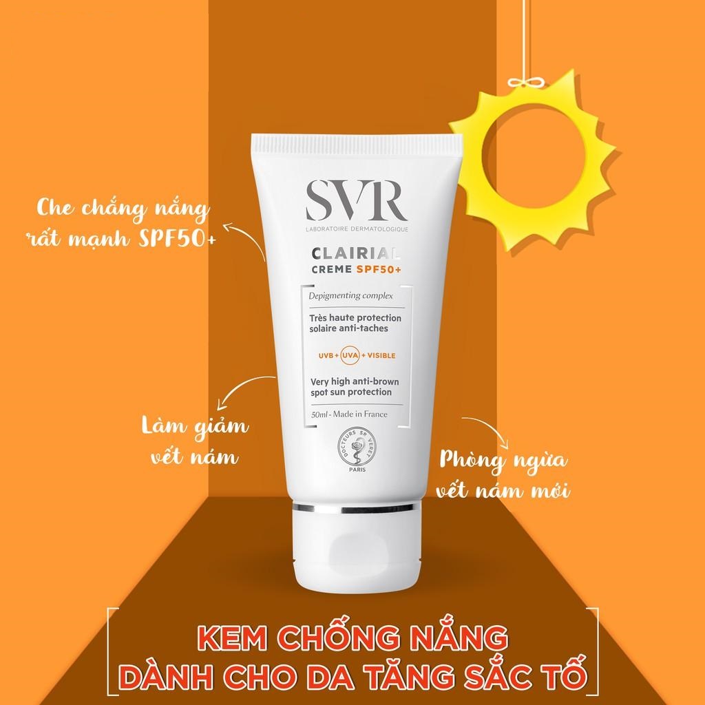 Kem Chống Nắng Làm Mờ Vết Nám SVR Clairial SPF50+ 50ml + Tặng Kèm 1 Móc Khóa Hình Tour Eiffel Viền Đỏ