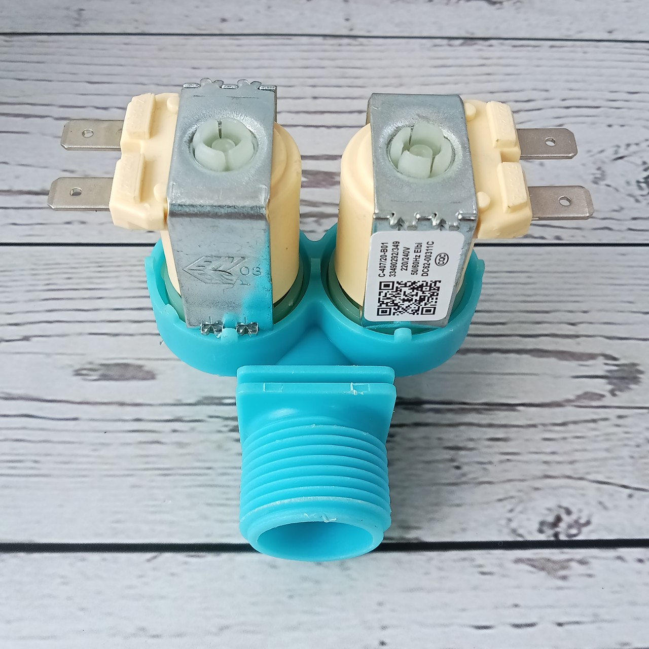 Van cấp nước máy giặt SAMSUNG 2 cổng xanh hàng hãng