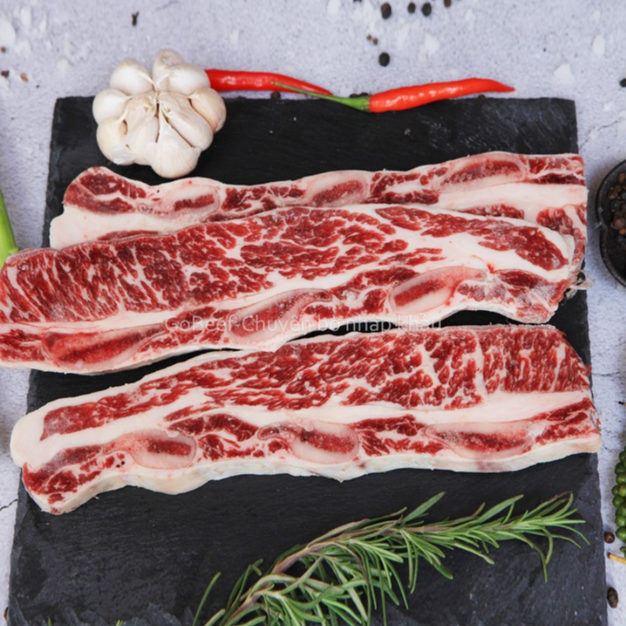 SƯỜN NON BÒ MỸ CÓ XƯƠNG LOẠI CAO CẤP - USDA CHOICE EXCEL - 1KG