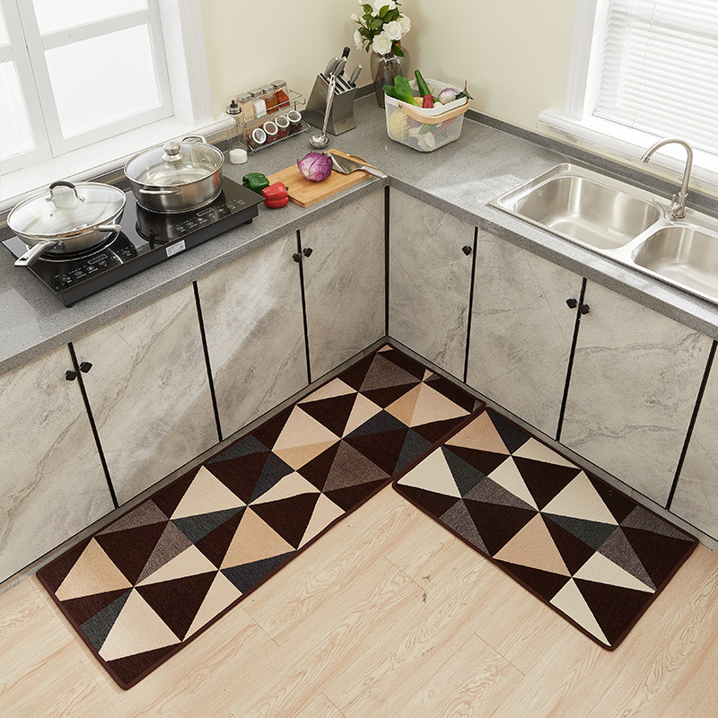Thảm Bếp Nhung Dệt Sợi Jacquard Cao Cấp Đế Chống Trượt Có Bán Lẻ Thảm Đơn