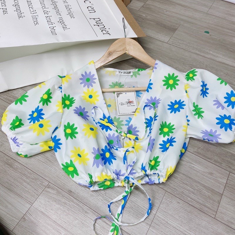 ÁO TAY PHỒNG CỘT DÂY MÀU Y HÌNH