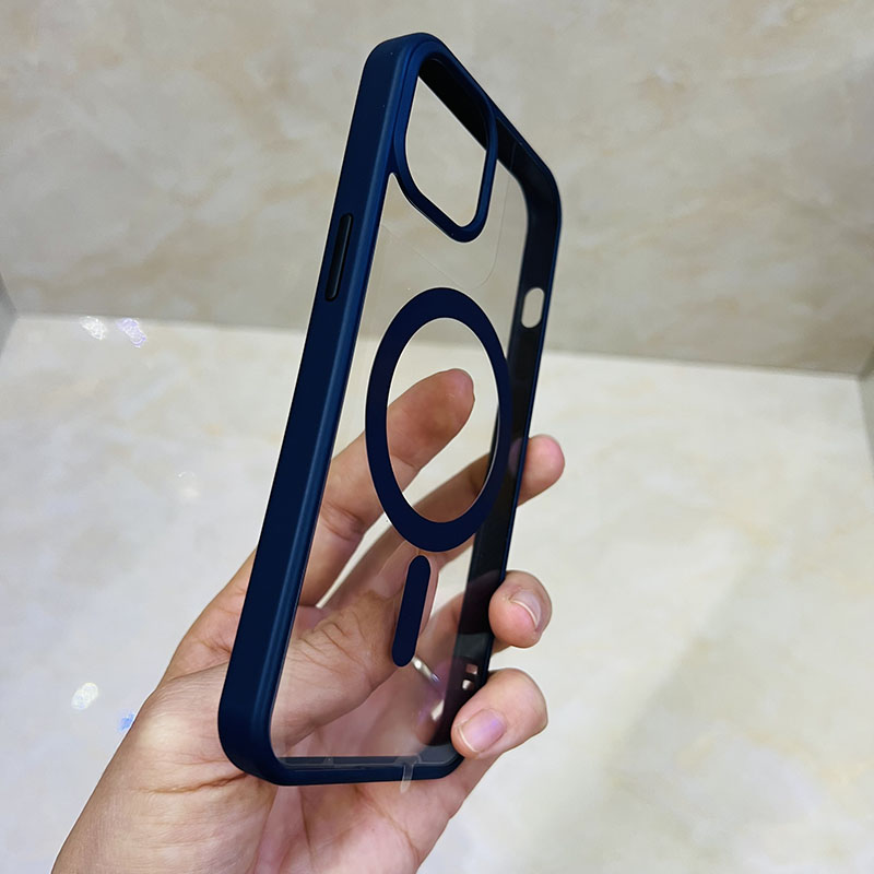 Ốp lưng dành cho iPhone 13 Likgus trong viền màu hỗ trợ sạc không dây- Hàng chính hãng