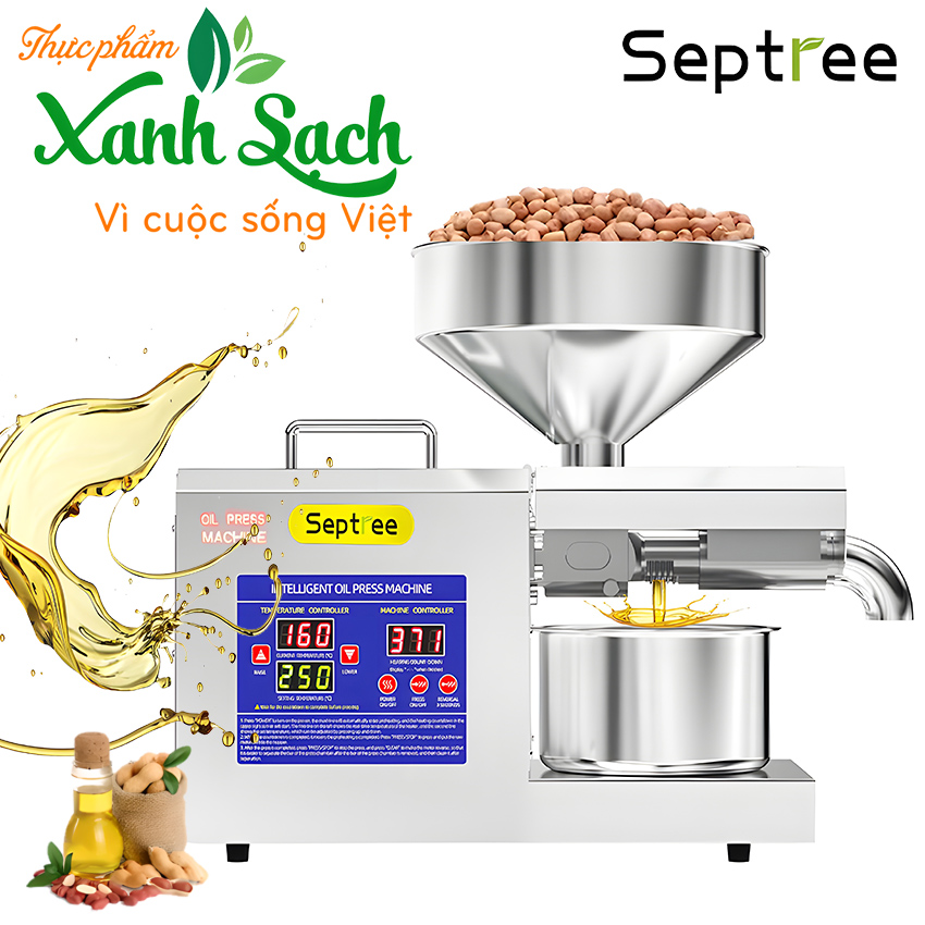 [ HÀNG NHẬP KHẨU] Máy ép dầu thực vật chuyên nghiệp nâng cấp hoàn toàn Septree K39 – Dùng cho gia đình, kinh doanh, nhà hàng, khách sạn