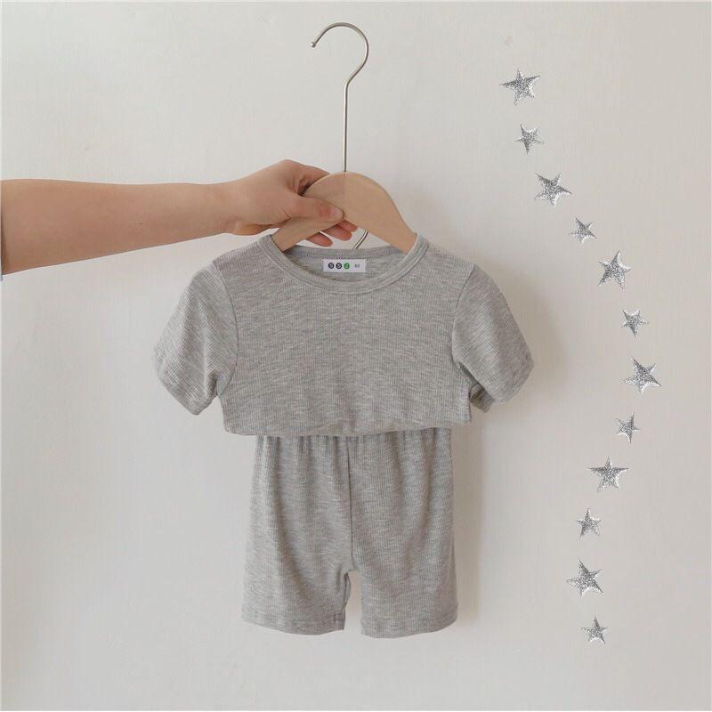 HÈ 2021- Quần Áo Cộc Tay Thun Gân Happy Baby Cho Bé