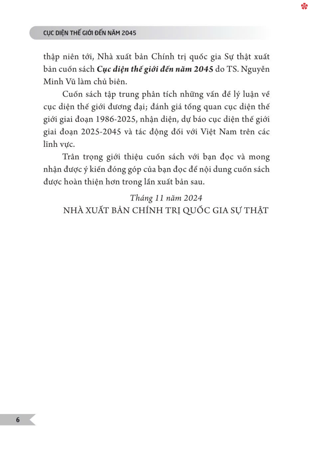 Cục diện thế giới đến năm 2045 - bản in 2025