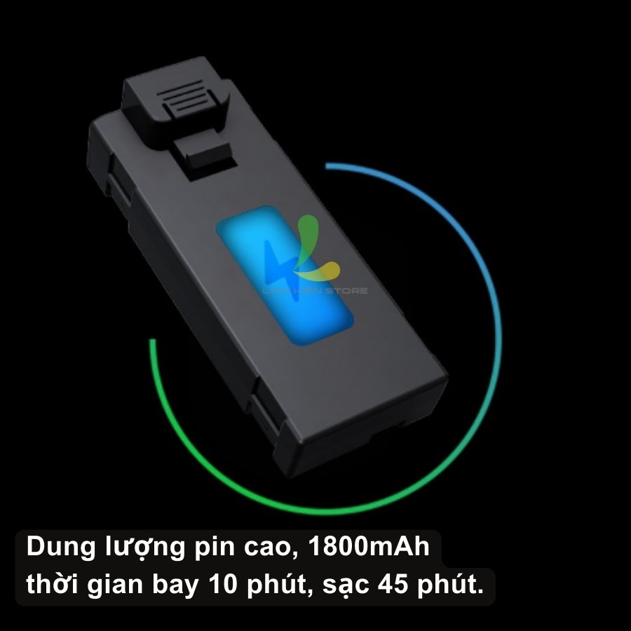 Pin flycam mini H15 - Phụ kiện cung cấp thêm 10 phút bay ấn tượng, dung lượng 1800mAh