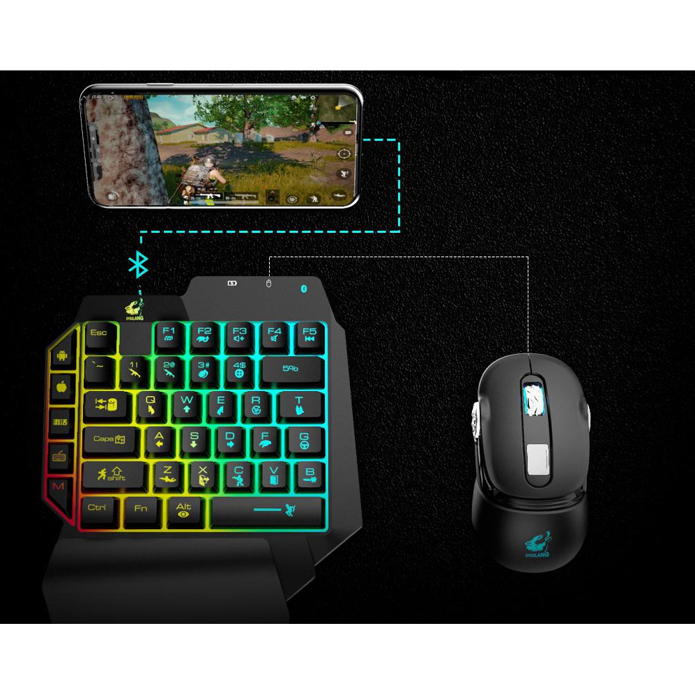 Bàn Phím Bán Cơ G11 Có 39 Phím Kiêm Bộ Chuyển Đổi Game Kết Nối Bluetooth Thế Hệ Mới Chơi Game Pubg Mobile, Rules Of Survival, Free Fire Trên Điện Thoại, Máy Tính Bảng, Laptop Và PC - Hàng Chính Hãng