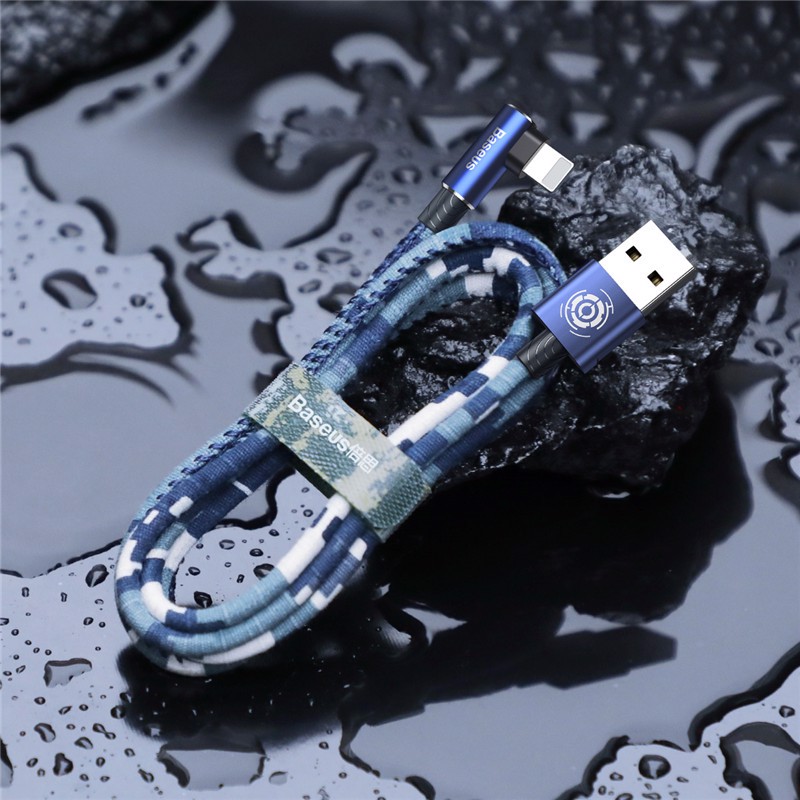 Cáp sạc chơi game UnknownPlayer's Battleground Baseus Camouflage cho iPhone 1.5A/ 2m - Hàng chính hãng