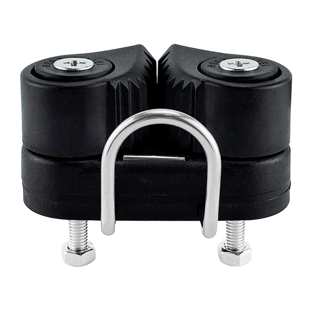 6Pcs Black Sailboat Cam Cleat Kayak Anchor Cam Cleat with Leading Ring