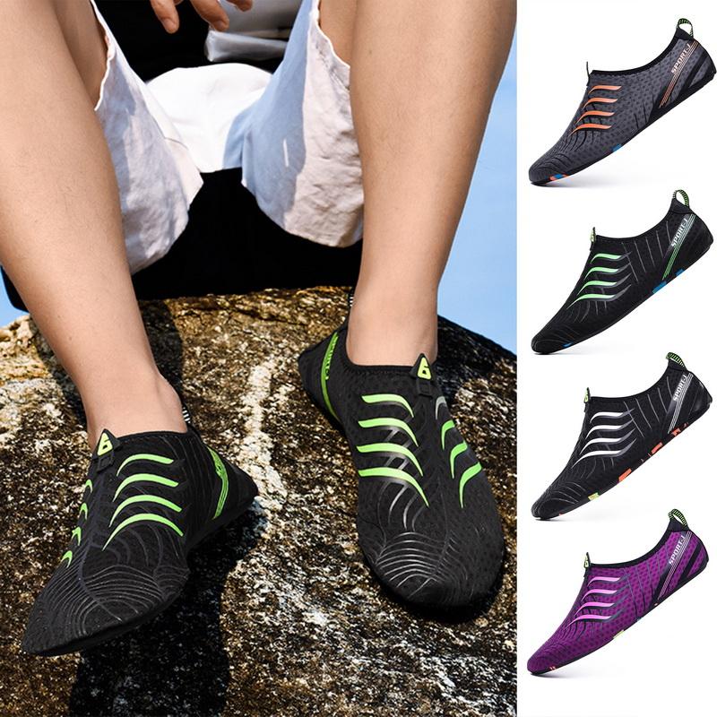 Bơi Nước Aqua Giày Người Lớn Unisex Aqua Phẳng Mềm Mại Đi Bộ Người Yêu Giày Tập Yoga Chống Trơn Trượt Giày Nam Nữ Bãi Biển giày Cắm Trại Color: A-Purple Shoe Size: 40