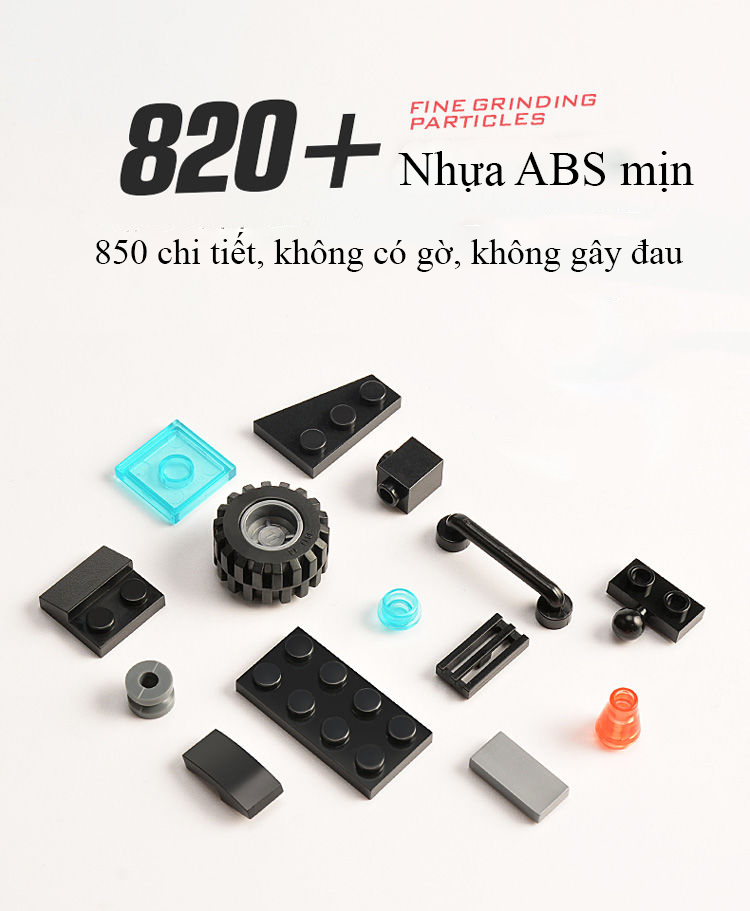 Bộ đồ chơi xếp hình cảnh sát KAVY NO.8807  với hơn 820 chi tiết với robot, máy bay, xe cảnh sát... kèm hộp đựng